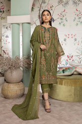 3-Pc Charizma Unstitched Embellished Chiffon Collection CEC23-04